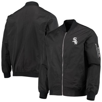 Men's JH Design Black Chicago White Sox Full-Zip Bomber Jacket
