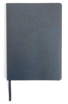 ROYCE New York Contemporary Leather Journal in Navy Blue