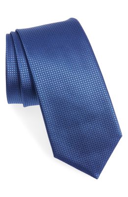 Canali Solid Silk Tie in Blue