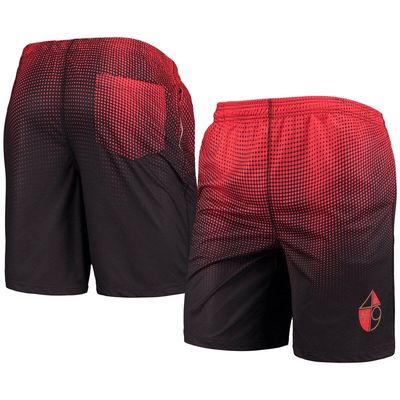 Men's FOCO Scarlet/Black San Francisco 49ers Historic Logo Pixel Gradient Training Shorts