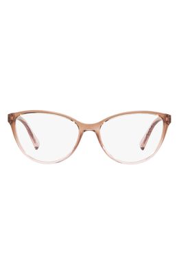 AX Armani Exchange 53mm Cat Eye Reading Glasses in Shiny Crys Rose