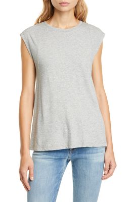 FRAME Le High Rise Muscle Tee in Gris Heather