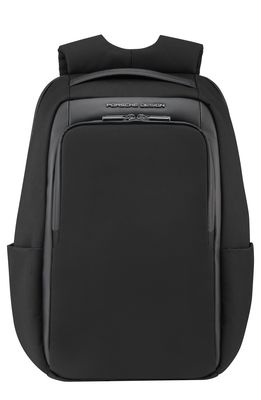Porsche Design Roadster Medium Water Resistant Nylon & Leather Backpack in Black