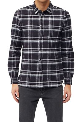 French Connection Whistling Check Flannel Button-Up Shirt in Charcoal Multi