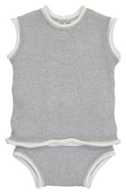 Feltman Brothers Knit Sleeveless Top & Bloomers Set in Heather Grey