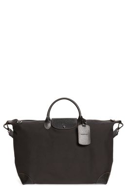 Longchamp Boxford Canvas & Leather Travel Bag in Black