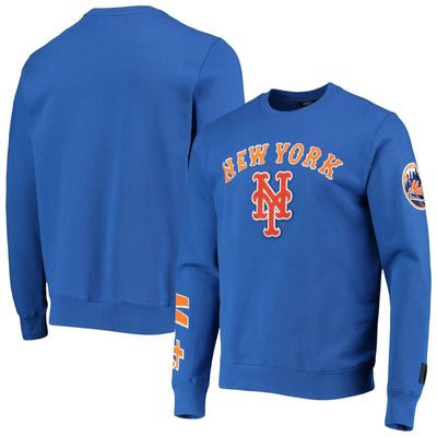 Men's Pro Standard Royal New York Mets Stacked Logo Pullover Sweatshirt