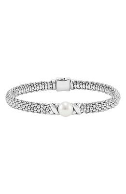 LAGOS Luna Pearl Rope Bracelet in Silver/Pearl