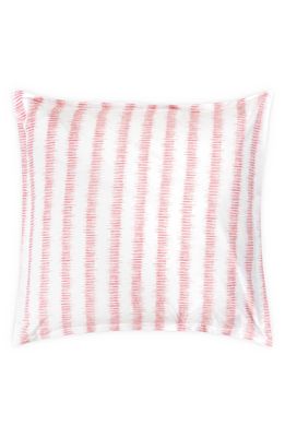 Matouk Attleboro Stripe Print Euro Sham in Pink Coral