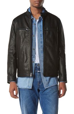 Andrew Marc Camden Leather Jacket in Black