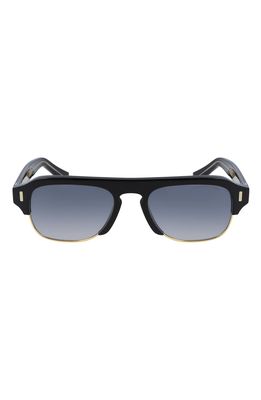 Cutler and Gross 56mm Flat Top Sunglasses in Black/Grey Gradient