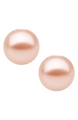 Mignonette Sterling Silver & Cultured Pearl Earrings in Pink