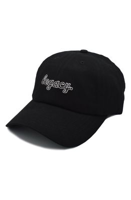 A Life Well Dressed Legacy Statement Baseball Cap in Black/White