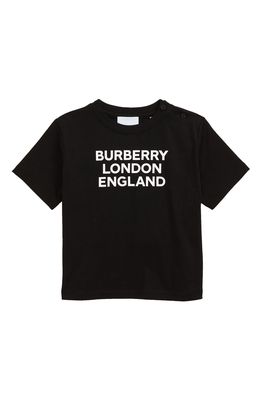 Burberry Logo Cotton Graphic Tee in Black
