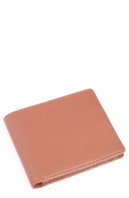 ROYCE New York RFID Leather Trifold Wallet in Tan