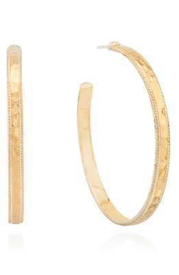 Anna Beck Large Hammered Hoop Earrings in Gold