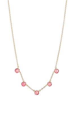Chan Luu Semiprecious Stone Necklace in Pink Tourmaline