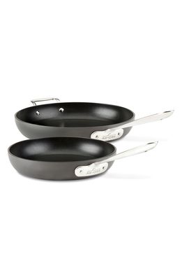 All-Clad 10-Inch & 12-Inch Hard Anodized Aluminum Nonstick Fry Pan Set in Black
