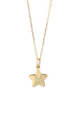 Bony Levy Kids' 14K Gold Star Initial Pendant Necklace in Yellow Gold-M