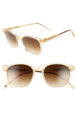 Brightside Dean 51mm Square Sunglasses in Champagne Crystal/Brown