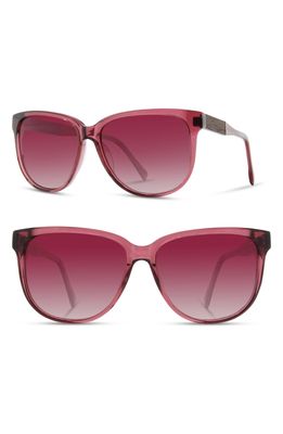 Shwood 'McKenzie' 57mm Retro Sunglasses in Blossom/Ebony/Brown