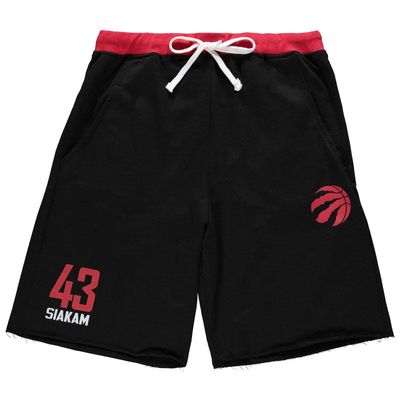 PROFILE Men's Pascal Siakam Black/Red Toronto Raptors Big & Tall French Terry Name & Number Shorts