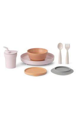 Miniware Little Foodie Dish Set in Cotton Candy/Toffee/Grey