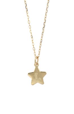 Bony Levy Kids' 14K Gold Star Initial Pendant Necklace in Yellow Gold-L