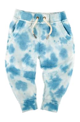 Miki Miette Ziggy Tidal Wave Jogger Pants in Blue/White Tie Dye