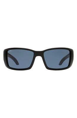 Costa Del Mar 62mm Polarized Wraparound Sunglasses in Black Grey