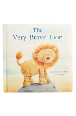 Jellycat 'The Very Brave Lion' Board Book in Yellow Multi