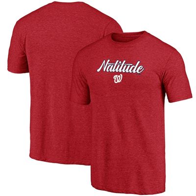 BREAKINGT Men's Red Washington Nationals Local Tri-Blend T-Shirt