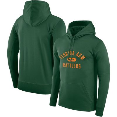 Men's Nike x LeBron James Green Florida A & M Rattlers Performance Pullover Hoodie