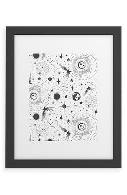 Deny Designs Solar System Framed Art Print in Black Frame 24X36