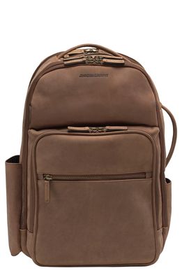 Johnston & Murphy Leather Backpack in Whiskey
