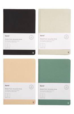 GOODEE x Karst Set of 4 Hardcover Stone Paper Notebooks in Multicolor