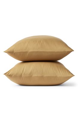 Coyuchi Set of 2 Organic Crinkled Percale Pillowcases in Hazel
