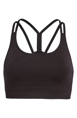 Zella Seamless Strappy Sports Bra in Black