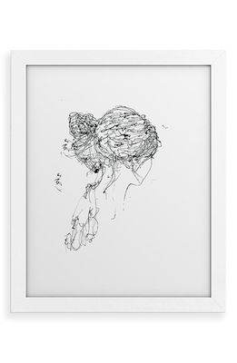 Deny Designs Koyuki Framed Art Print in White Frame 24X36