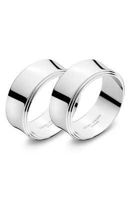 Georg Jensen Pyra Set of 2 Napkin Rings in Silver