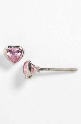 Mignonette Sterling Silver Post Earrings in Pink
