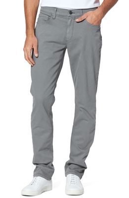 PAIGE Federal Slim Straight Leg Twill Pants in Brushed Nickel