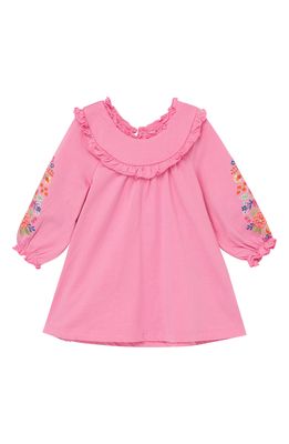 Peek Aren'T You Curious Embroidered Dress in Pink
