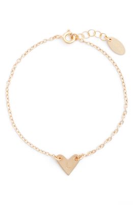 Nashelle Initial Heart Bracelet in Gold-L