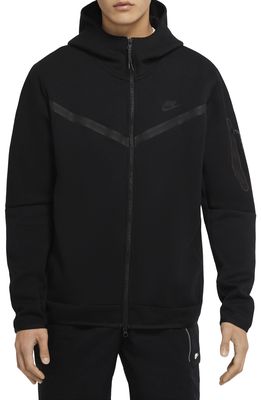 Nike Sportswear Tech Fleece Zip Hoodie in Black/Black