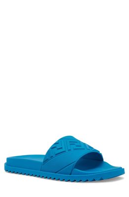 Fendi FF Slide Sandal in Cyber Blue