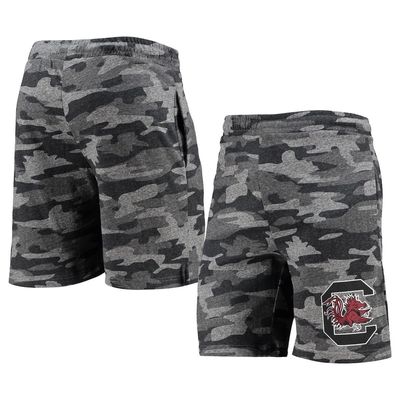 Men's Concepts Sport Charcoal/Gray South Carolina Gamecocks Camo Backup Terry Jam Lounge Shorts