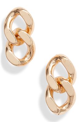 Knotty Curb Chain Earrings in Gold