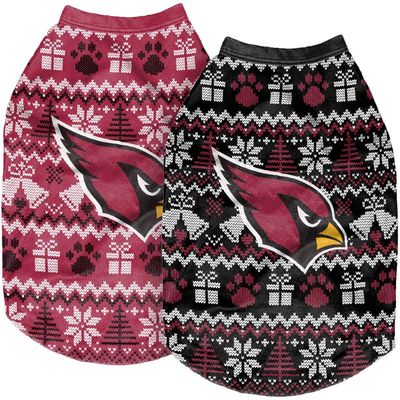 FOCO Arizona Cardinals Reversible Holiday Dog Sweater in Red