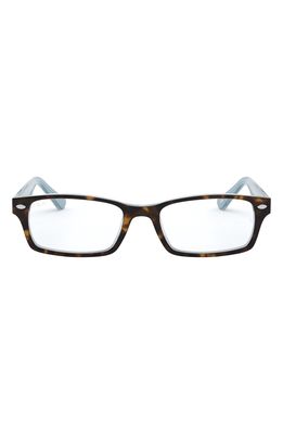 Ray-Ban 54mm Rectangular Optical Glasses in Blue Hava